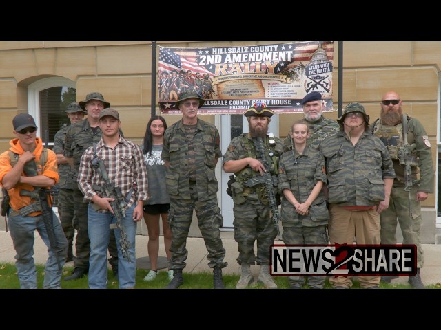 Hutaree Militia leads Second Amendment rally in Hillsdale, Michigan