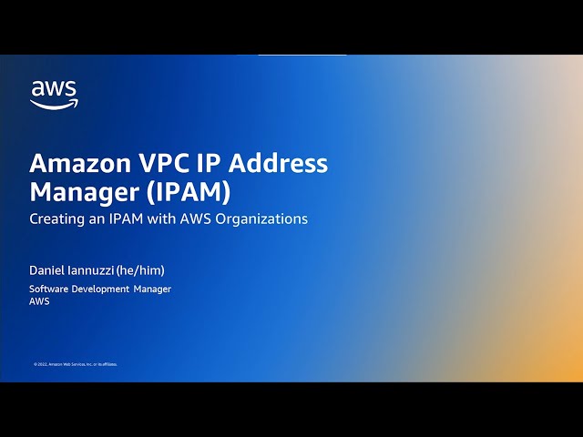 Amazon VPC IP Address Manager (IPAM) - Creating an IPAM with AWS Organizations | Amazon Web Services