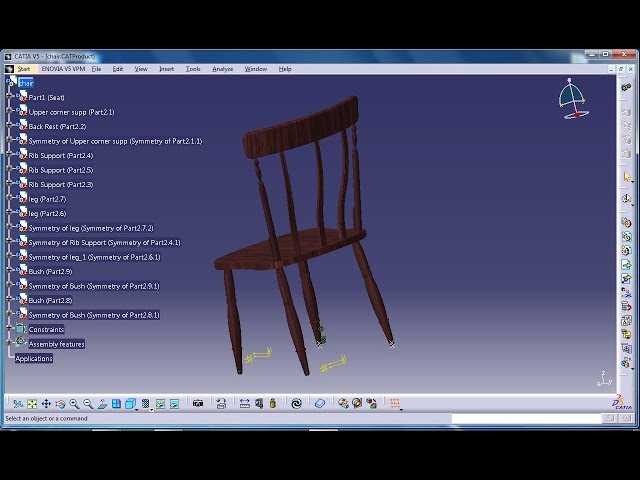Catia V5 Tutorial|How to design a Chair P3|Furniture & Product Design