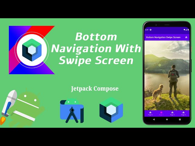 How to Implement Bottom Navigation Swipe Screen in Jetpack Compose | Android | Kotlin | Make it Easy