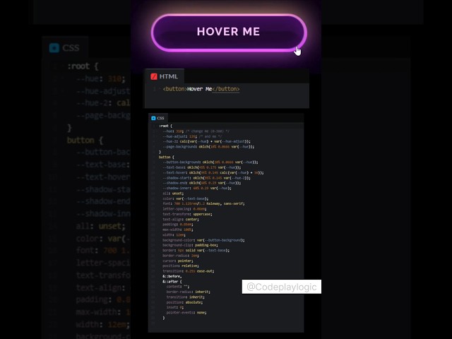 Hover Magic ✨💻 #CodePlayLogic #WebDev #CSS#Coding#Shorts #viral#memes#webdevelopment #programmerlife
