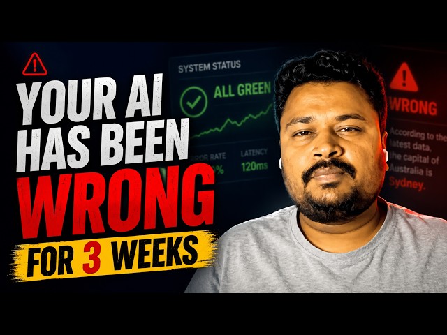 Your AI Has Been Wrong for 3 Weeks #llmops  #aiengineering  #systemdesign