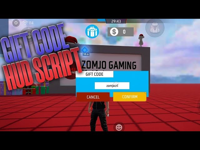 Free fire craftland gift code enter hud script by zomjo gaming | free fire craftland | Zomjo Gaming 