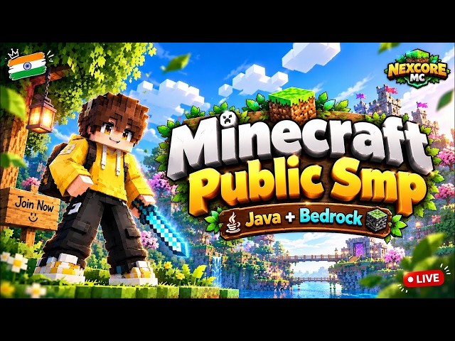 🔴 MINECRAFT PUBLIC SMP 🔥 24/7 ONLINE | JAVA + BEDROCK | JOIN NOW!