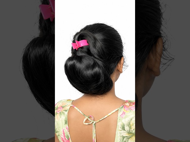 beautiful & trending elegant low bun tutorial #viral #hairstyle #beauty #parlour #shorts #party #bun