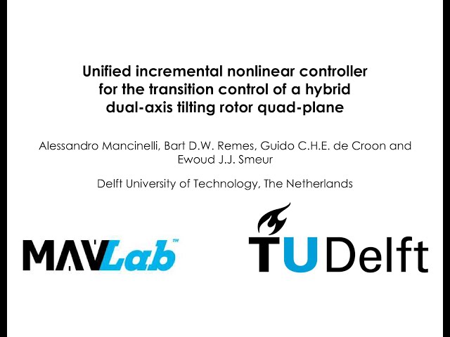Unified Incremental Nonlinear Transition Controller of a Hybrid Dual-Axis Tilting Rotor Quad-Plane
