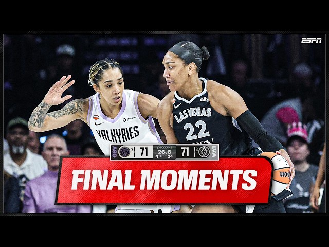 WIN OR GO HOME 🍿 Valkyries vs. Aces Game 3 FINAL MOMENTS | WNBA on ESPN