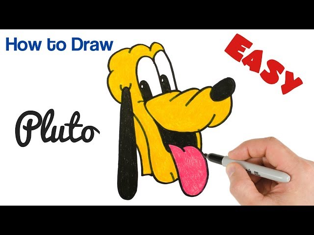 How to Draw Pluto Cartoon character| Art Tutorial for beginners