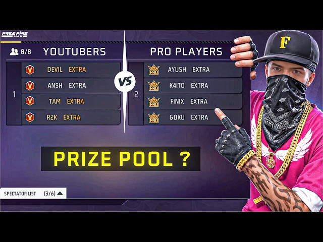 Youtuber 😎 Vs Pro Player 😱 #freefire #freefiremax #amirextra 