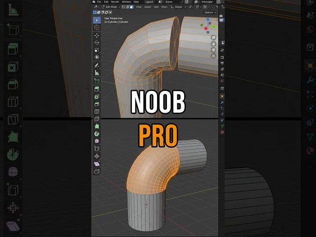 Noob vs PRO: Connect Faces in Blender