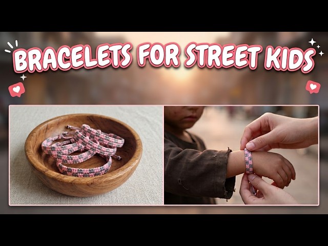 I Made 10 Gray & Pink Bracelets… Then I Gave Them to Street Children 💗🩶