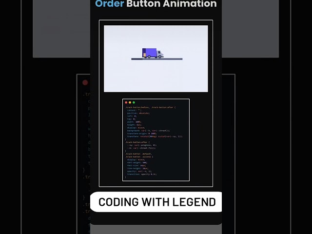 Animeted website Oder button animation using Html css