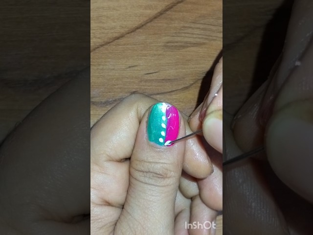 Easy Nailart 💅 design✨ using🧷 safety pin💅 #nailart #nailartdesign