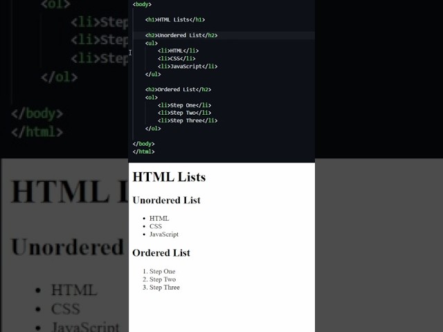HTML Series – Lesson 7: Lists in HTML