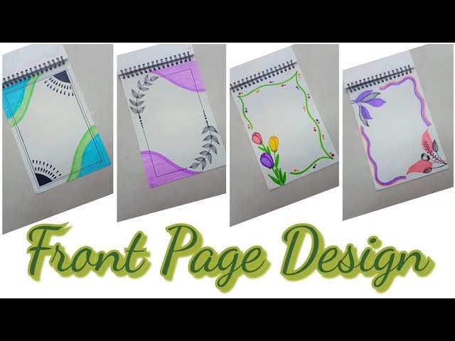 Aesthetic Front Page Designs for School Projects✨