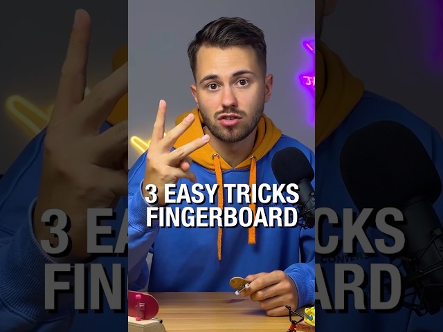 You’ll learn 3 tricks in 3 mins 😎 #fingerboarding #techdeck #tutorial