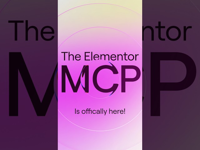 The Elementor MCP is here!
