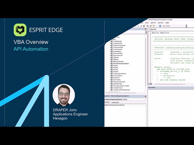 VBA Overview in ESPRIT EDGE | API Automation