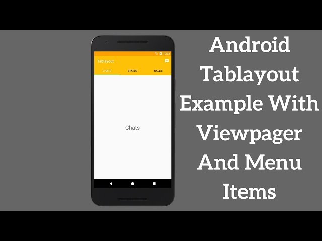 Android Tablayout Example With Viewpager And Menu Items (Explained)