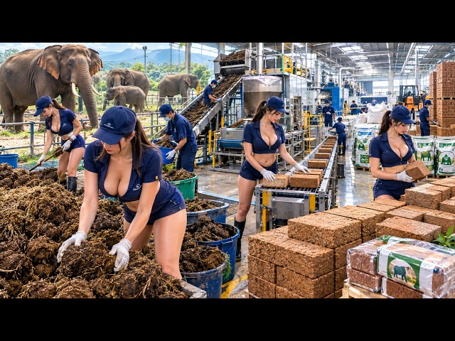 Inside the Elephant Dung Eco-Brick Factory | How Waste Becomes Sustainable Building Bricks