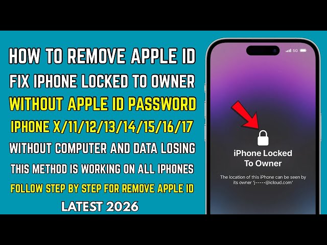 How to Remove Apple iD | Fix iPhone Locked To Owner Without Apple id Password | No Pc Needed