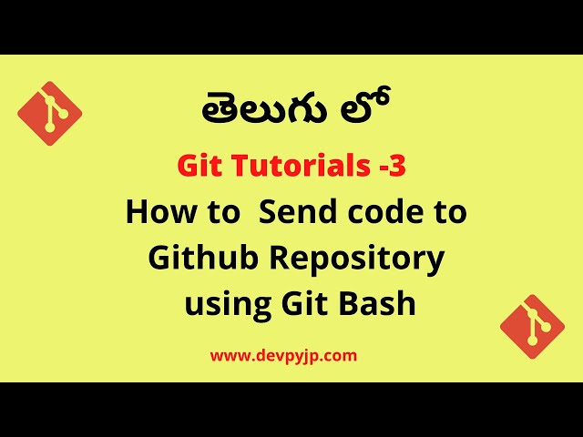 Git tutorials in Telugu | How to push code to GitHub in Telugu | Jp NaN Git tutorials