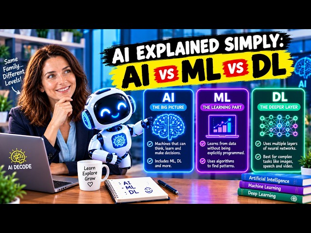AI Explained Simply: AI vs ML vs DL
