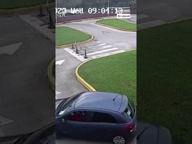Woman crashes #car during #drivingtest