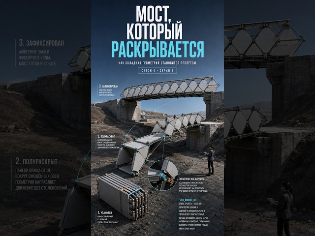 Мост-трансформер: кинематика складных пролётов | S4E6 #инженерия #архитектура #мосты #кинематика
