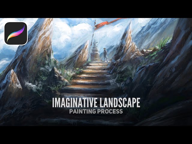 Watch me Paint a Landscape - Procreate Drawings Time Lapse Process