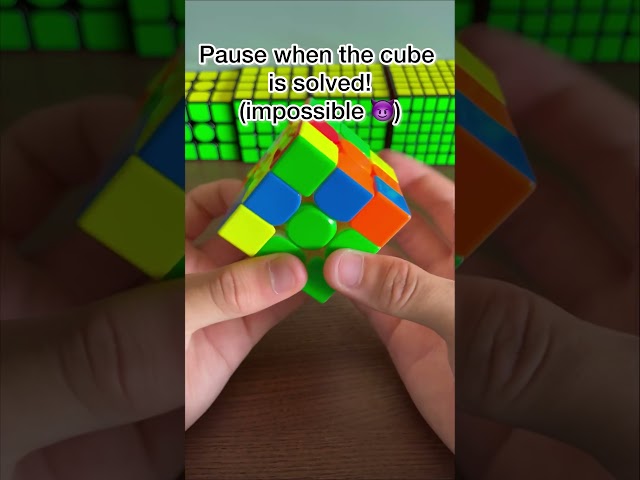 Pause at the right time to solve the cube! #cubing #trending #viral #shorts #pause #satisfying