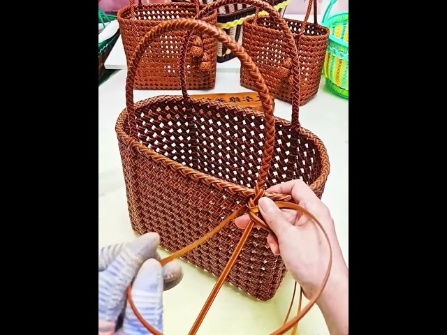 Hand made basket 🧺 tutorial #y #youtubeshorts #handmade #diybasket