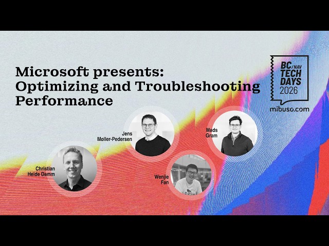 Microsoft presents: Optimizing and Troubleshooting Performance