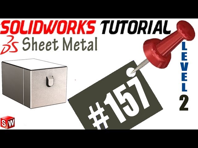 157 SolidWorks Sheet Metal Tutorial: JOG, placing jog bending line, avoid jog intersection