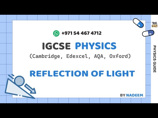 REFLECTION OF LIGHT   I PHYSICS l IGCSE l Science And Math