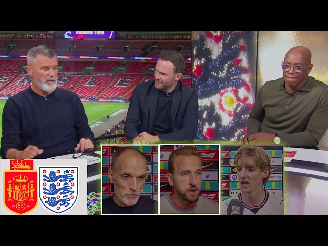 England vs Spain 2-3 Thomas Tuchel reacts to the Defeat! | Ian Wright & Roy Keane angry reaction 🤬