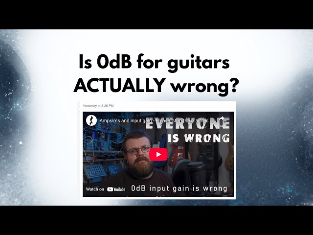 Is setting your preamp to minimum ACTUALLY wrong?