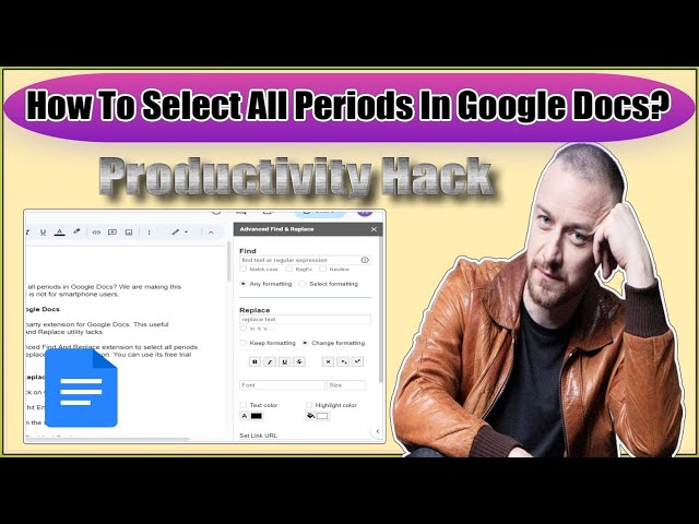 How To Select All Periods In Google Docs?