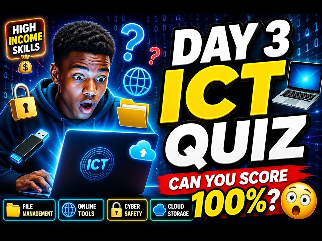 Day 3 ICT Mastery Quiz 💻 | Can You Score 100%? (High Income Skills 💰📈)