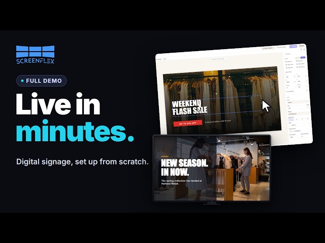 Screenflex Demo: Set Up Digital Signage From Scratch