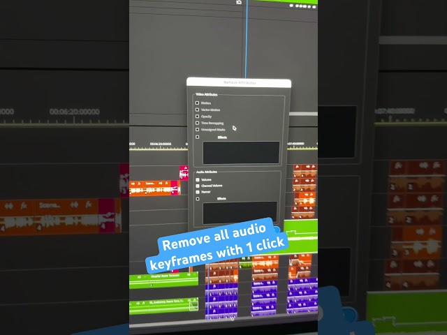 Remove All Audio Keyframes in Adobe Premiere
