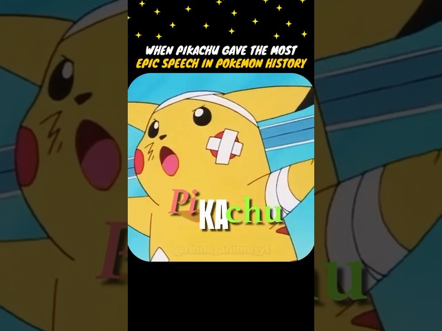 When Pikachu gave the most epic speech in Pokemon history#Pikachu #PokemonMeme #ピカチュウ #pokemon