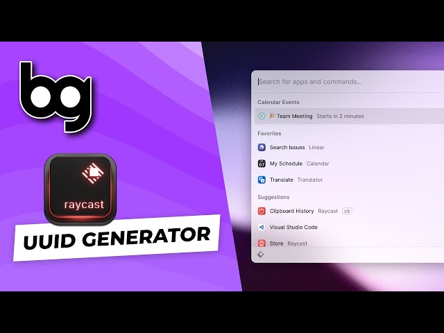 🟥 raycast uuid generator
