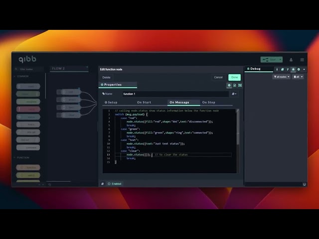 Function Node introduction | qibb academy