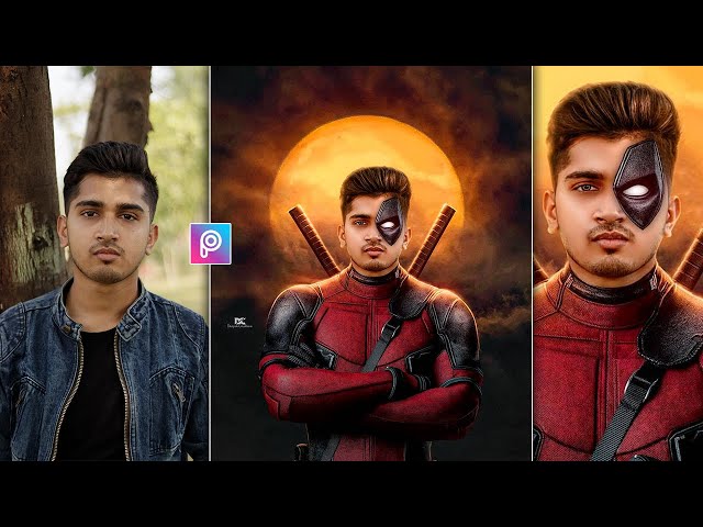 30 seconds Deadpool Mask Photo Editing In Picsart Like Saarvendra 2021 #shorts #picsart