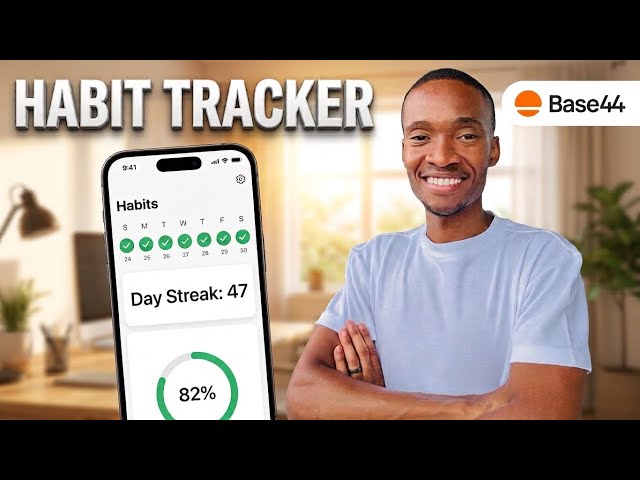 I built a habit tracking app using Base44 (No Coding)