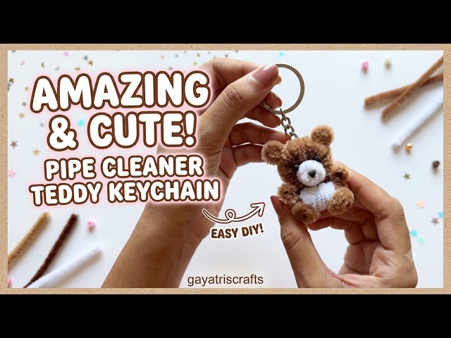 Can You Make This Teddy From One Pipe Cleaner? | Turn Pipe Cleaners Into a Mini Teddy Bear!