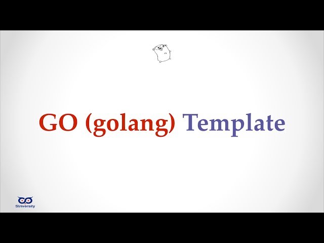 ep11.1 - Simple Example of using Go Template