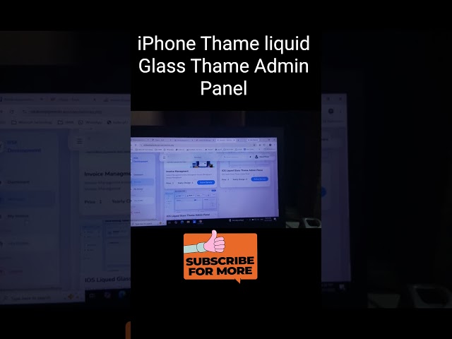 iphone liquid glass Thame admin panel #coding #frontendcourse #coder #programming #codingpractices