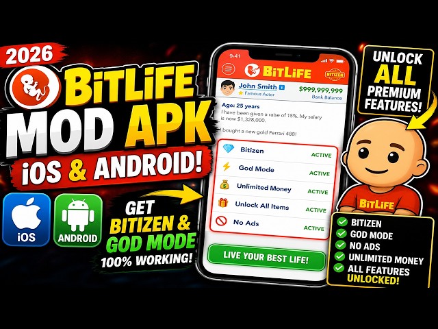 Bitlife Hack/MOD APK iOS & Android - How to Get Bitlife Free Bitizen and God Mode Tutorial